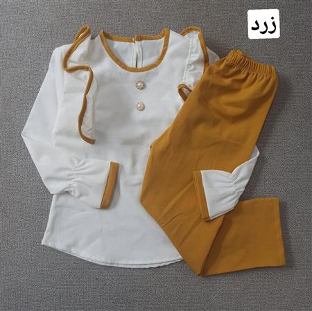 شومیز شلوار دخترانه دو دکمه تکسایز