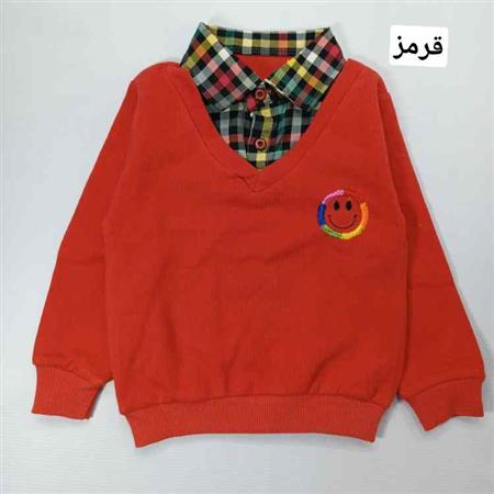 بلوز پسرانه یقه چهار خانه لبخند