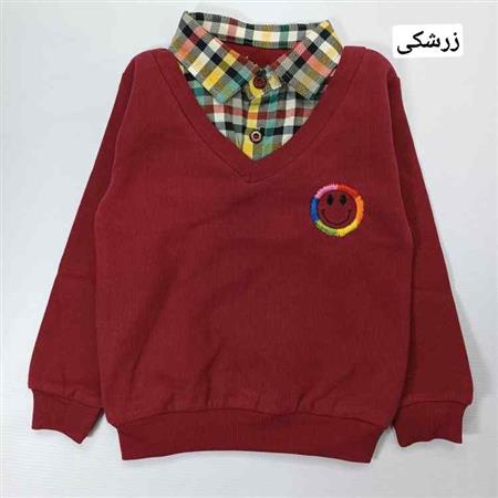 بلوز پسرانه یقه چهار خانه لبخند