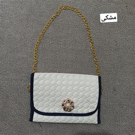 کیف سفید دکمه گل تکسایز