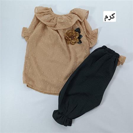 شومیز شلوار یقه دلبر ملیسا