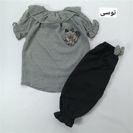 شومیز شلوار یقه دلبر ملیسا