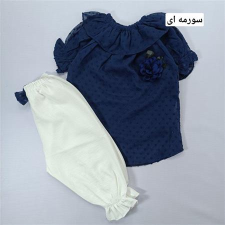 شومیز شلوار یقه دلبر ملیسا