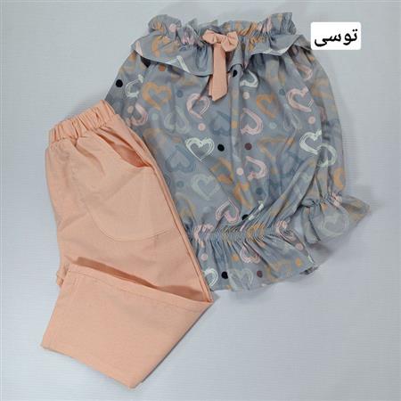 شومیز شلوار قلب آبرنگی