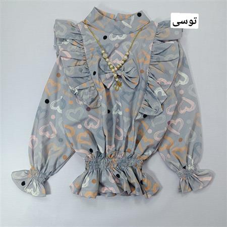 شومیز تک قلب های آبرنگی