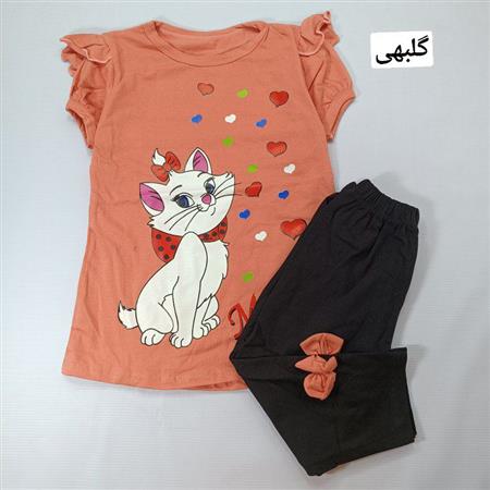 تیشرت شلوار گربه و قلب