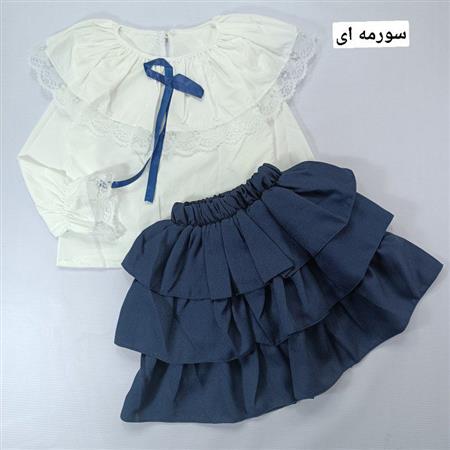 شومیز دامن یقه دلبر پاپیونی ۲