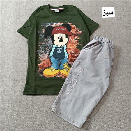 تیشرت شلوارک میکی تکسایز