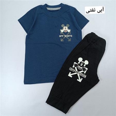 تیشرت شلوارک میکی off withe