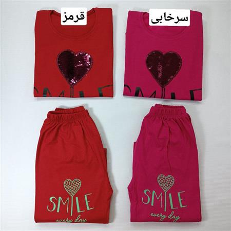 کراپ شلوار قلب پولکی