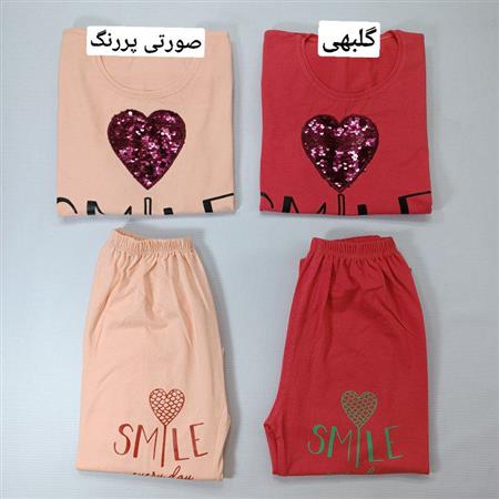 کراپ شلوار قلب پولکی
