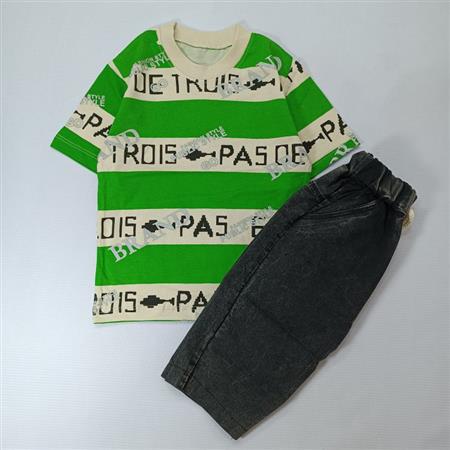 تیشرت شلوارک راه راه Brand