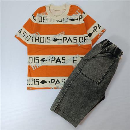 تیشرت شلوارک راه راه Brand