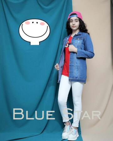 کت جین بلند زاپدار