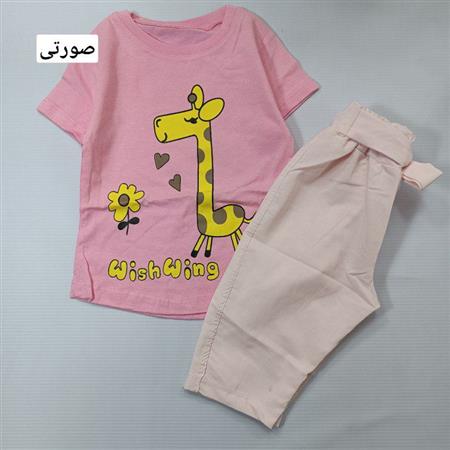 تیشرت شلوارک زرافه و گل