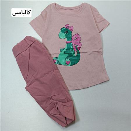 تیشرت شلوارک دایناسور پاپیونی