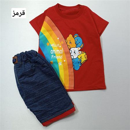 تیشرت شلوارک Hello animal