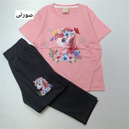 تیشرت شلوار تکشاخ و پروانه نگینی