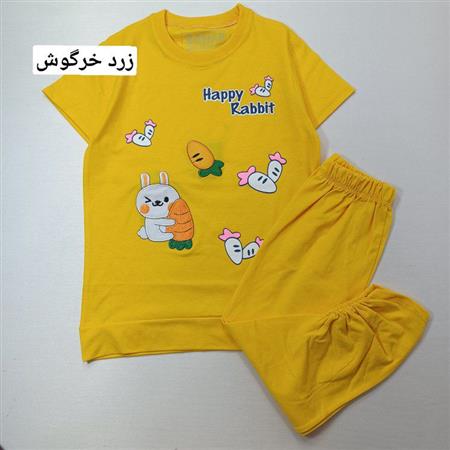 تیشرت شلوارک خرگوش و گربه بازیگوش