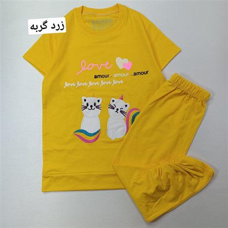 تیشرت شلوارک خرگوش و گربه بازیگوش