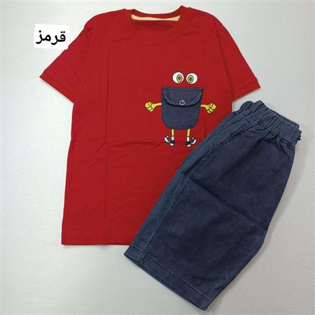 تیشرت شلوارک جیب اسفنجی