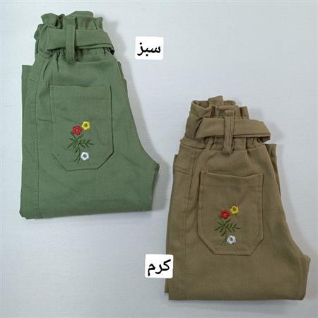 شلوار کمربندی گلدوزی