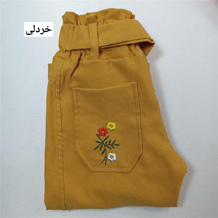 شلوار کمربندی گلدوزی