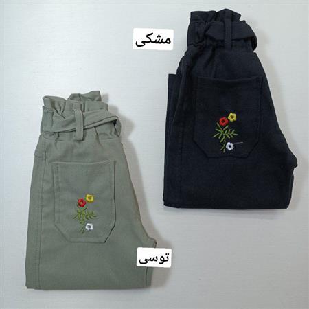 شلوار کمربندی گلدوزی