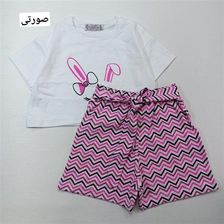 کراپ شلوارک چاپی خرگوش پاپیونی
