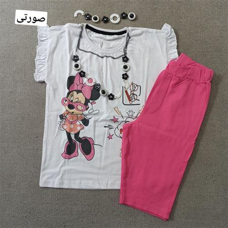 تیشرت شلوارک مینی موس عینکی تکسایز