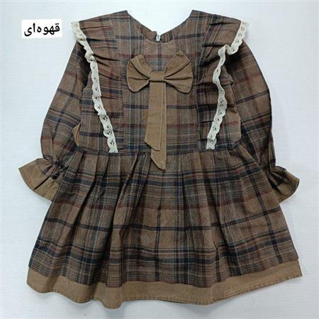 پیراهن چهارخونه پاپیونی