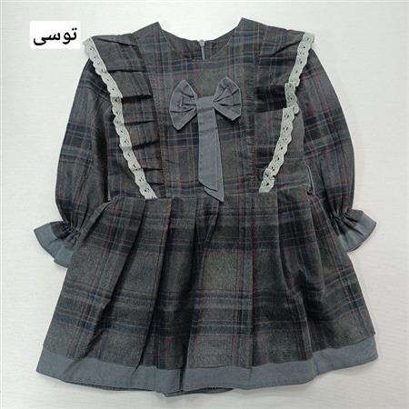 پیراهن چهارخونه پاپیونی