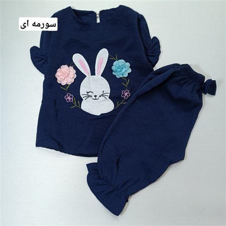 تیشرت شلوارک خرگوش حلقه گل