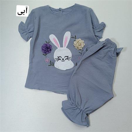 تیشرت شلوارک خرگوش حلقه گل