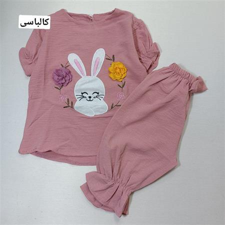 تیشرت شلوارک خرگوش حلقه گل