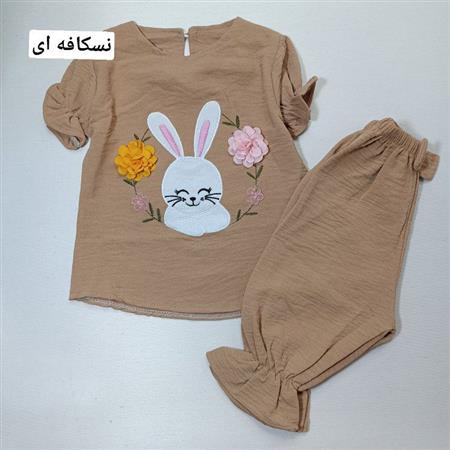 تیشرت شلوارک خرگوش حلقه گل