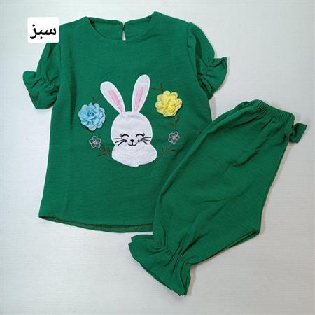 تیشرت شلوارک خرگوش حلقه گل