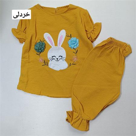 تیشرت شلوارک خرگوش حلقه گل