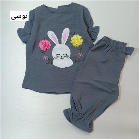 تیشرت شلوارک خرگوش حلقه گل