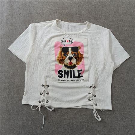 کراپ سفید هاپو عینکی smile تکسایز