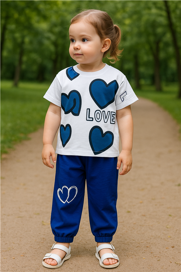 کراپ شلوار قلبی love