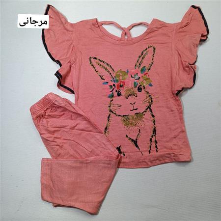 تیشرت شلوارک خرگوش گلها