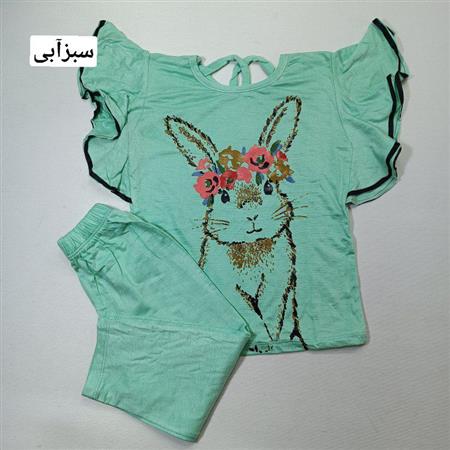 تیشرت شلوارک خرگوش گلها