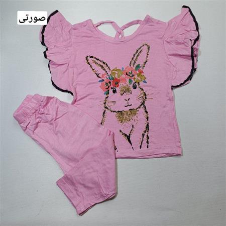 تیشرت شلوارک خرگوش گلها