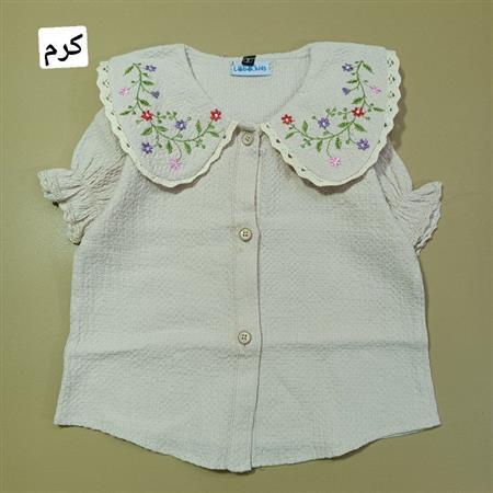 شومیز یقه گلدوزی یاسمن