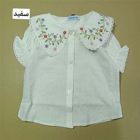 شومیز یقه گلدوزی یاسمن