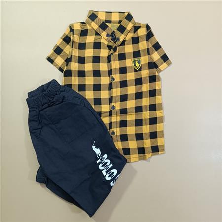 پیراهن شلوار چهارخونه polo