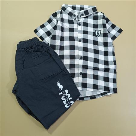 پیراهن شلوار چهارخونه polo