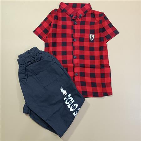 پیراهن شلوار چهارخونه polo