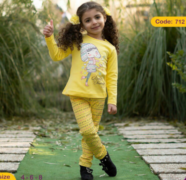 بلوز شلوار دختر و پرنده